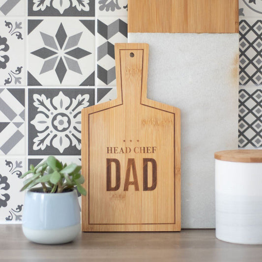 Mini Bamboo "Head Chef Dad" Serving Board - Peppy & Sage