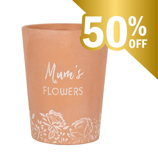 Mum's Flowers Terracotta Plant Pot - Peppy & Sage