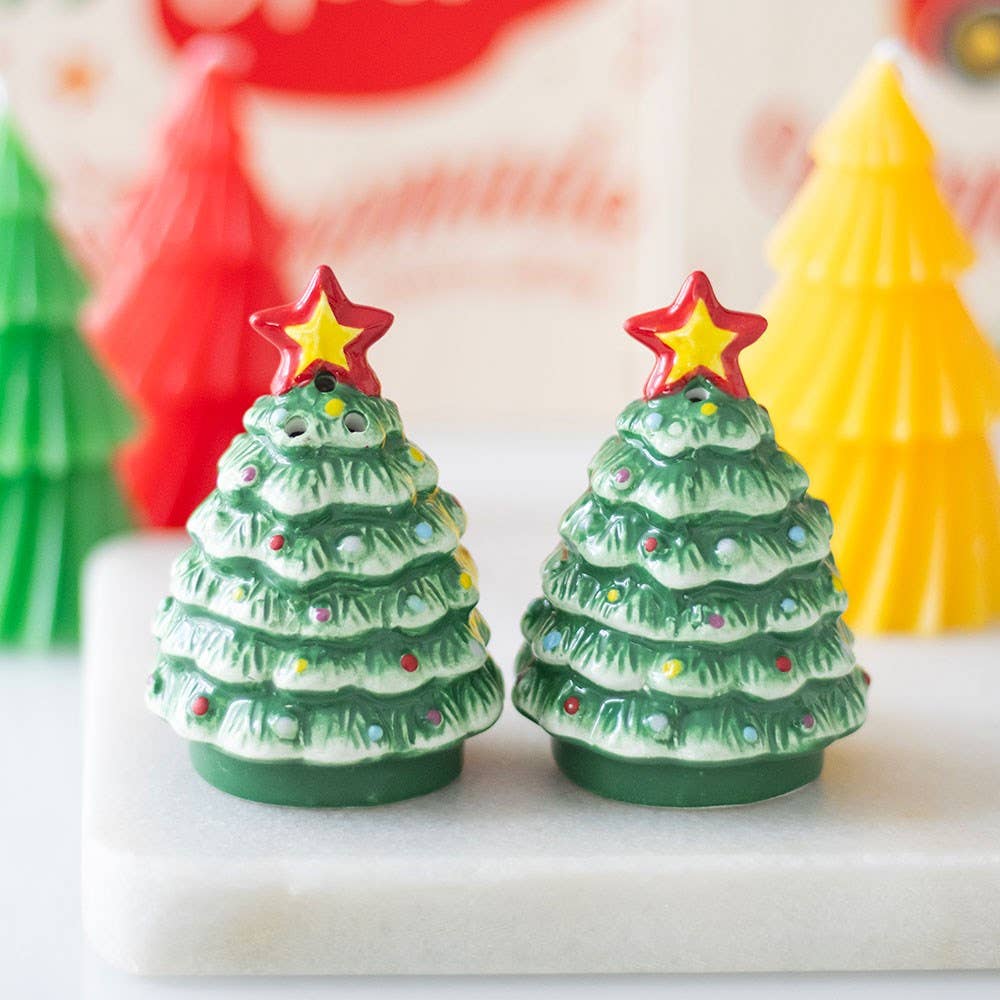 Nostalgic Christmas Tree Salt & Pepper Shakers - Peppy & Sage