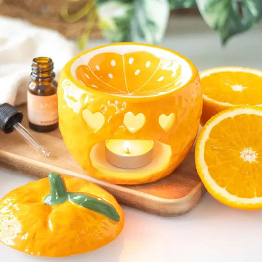 Orange Oil Burner and Wax Warmer - Peppy & Sage