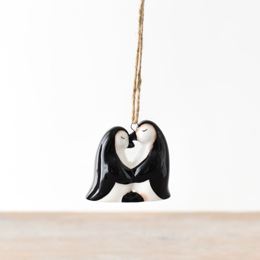 Penguin Couple Hanging Ornament - Peppy & Sage