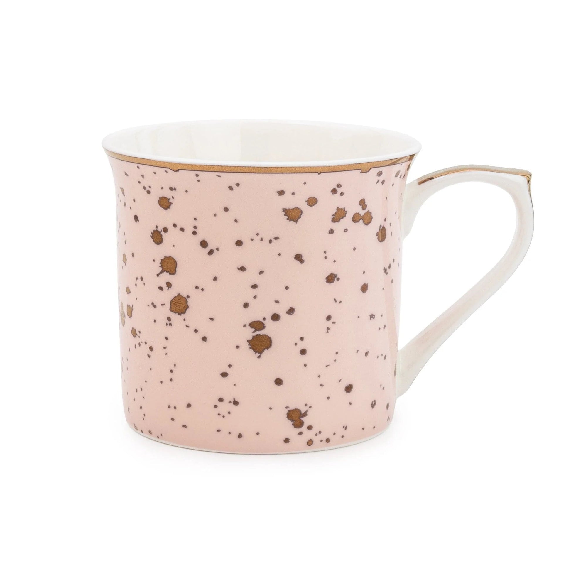 Pink and Gold Speckle Fine Bone China Mug - Peppy & Sage