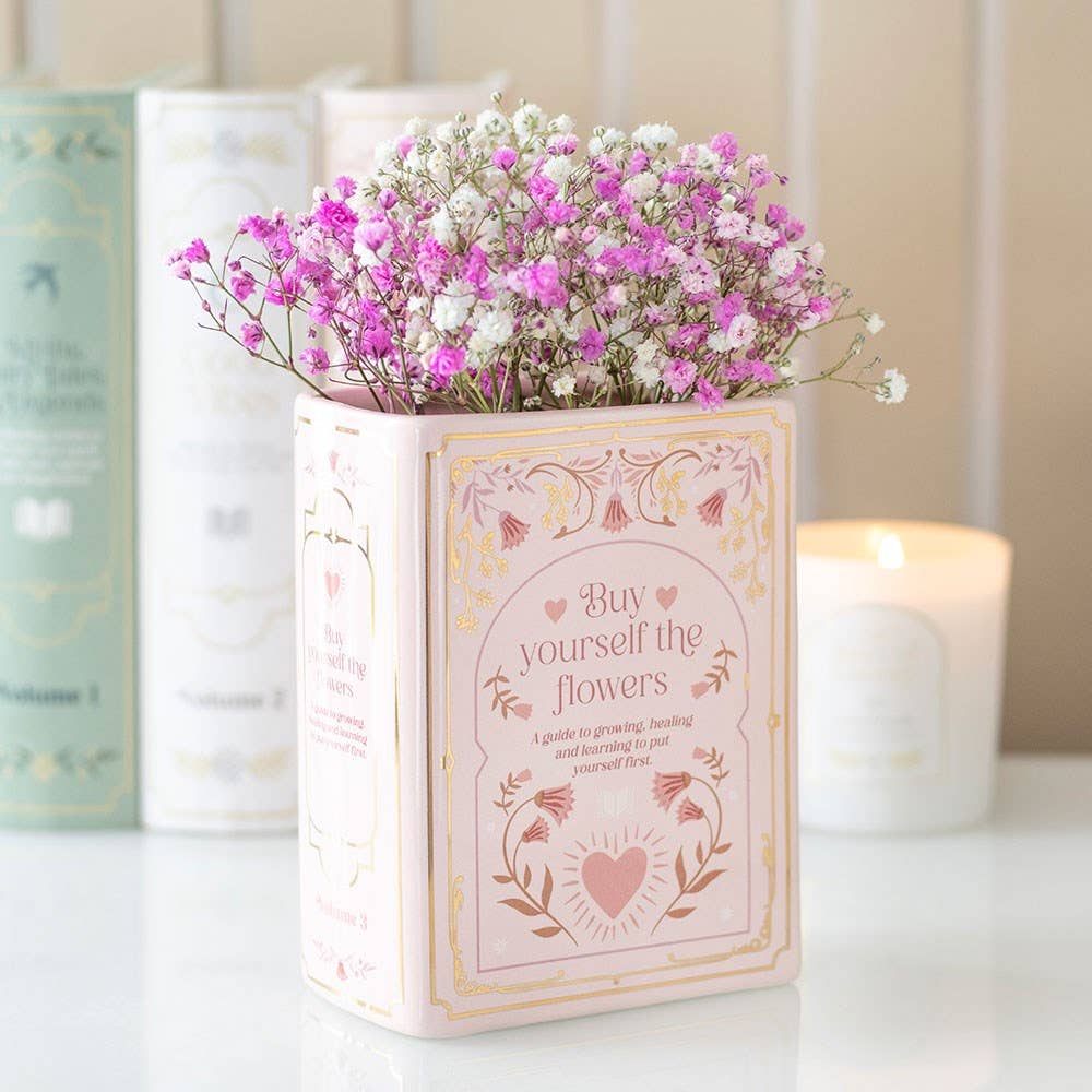 Pink Book Shaped Vase - more stock on its way - Peppy & Sage