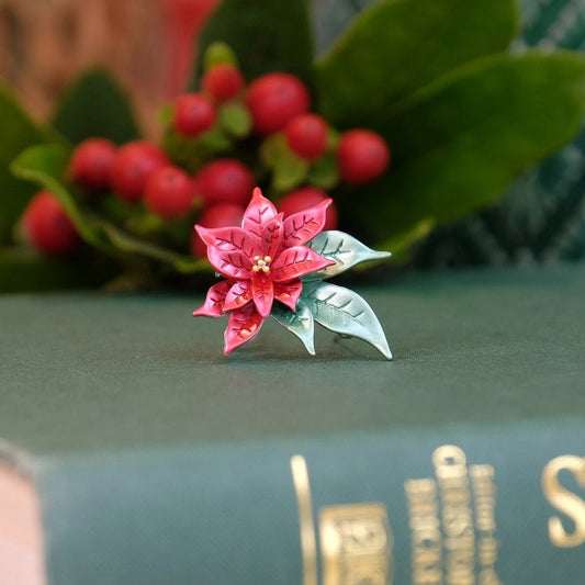 Poinsettia Brooch - Peppy & Sage