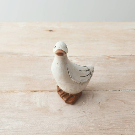 Posed White Duck, 15cm - Peppy & Sage