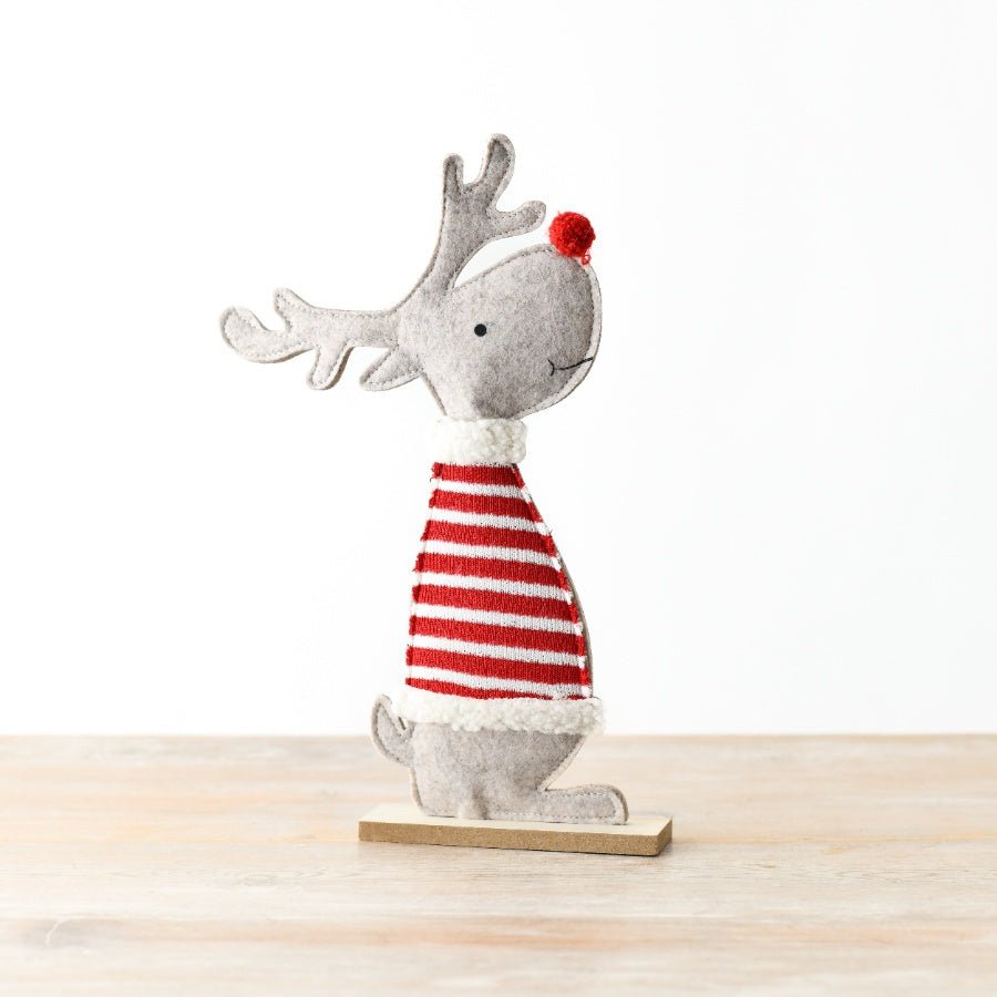 Red and White Felt Reindeer - Peppy & Sage