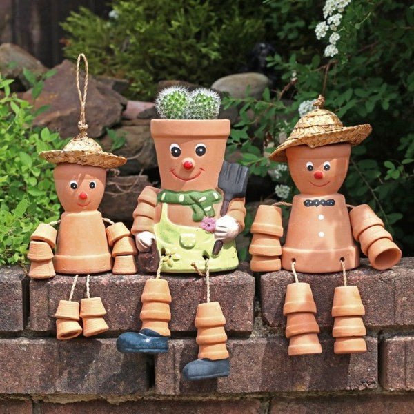 Small Terracotta Pot Man 25cm - Peppy & Sage