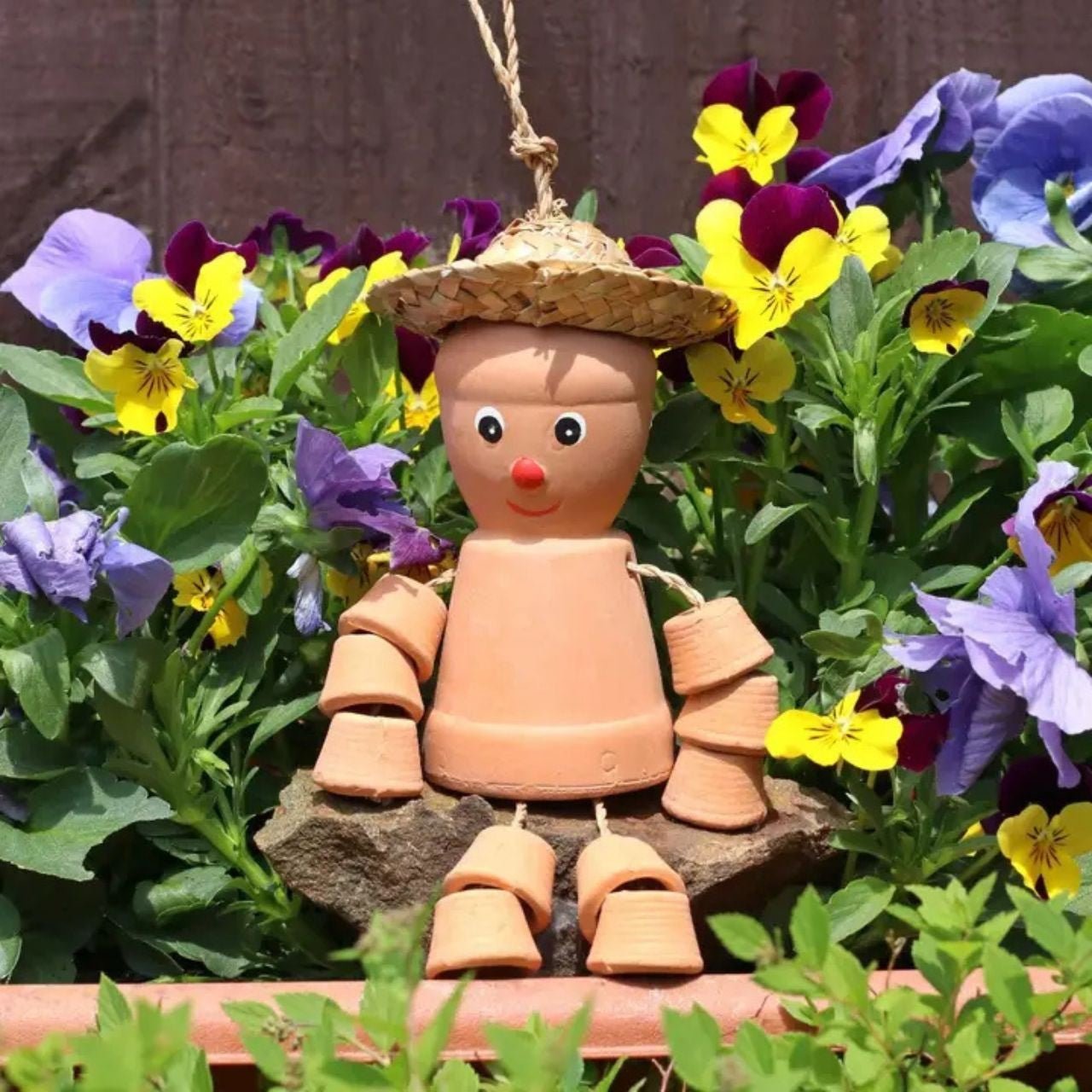 Small Terracotta Pot Man 25cm - Peppy & Sage