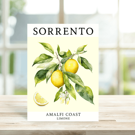 Sorrento Lemons Greetings Card - Peppy & Sage