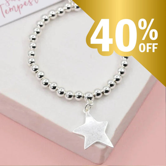 Star Pendant Beaded Bracelet - Peppy & Sage