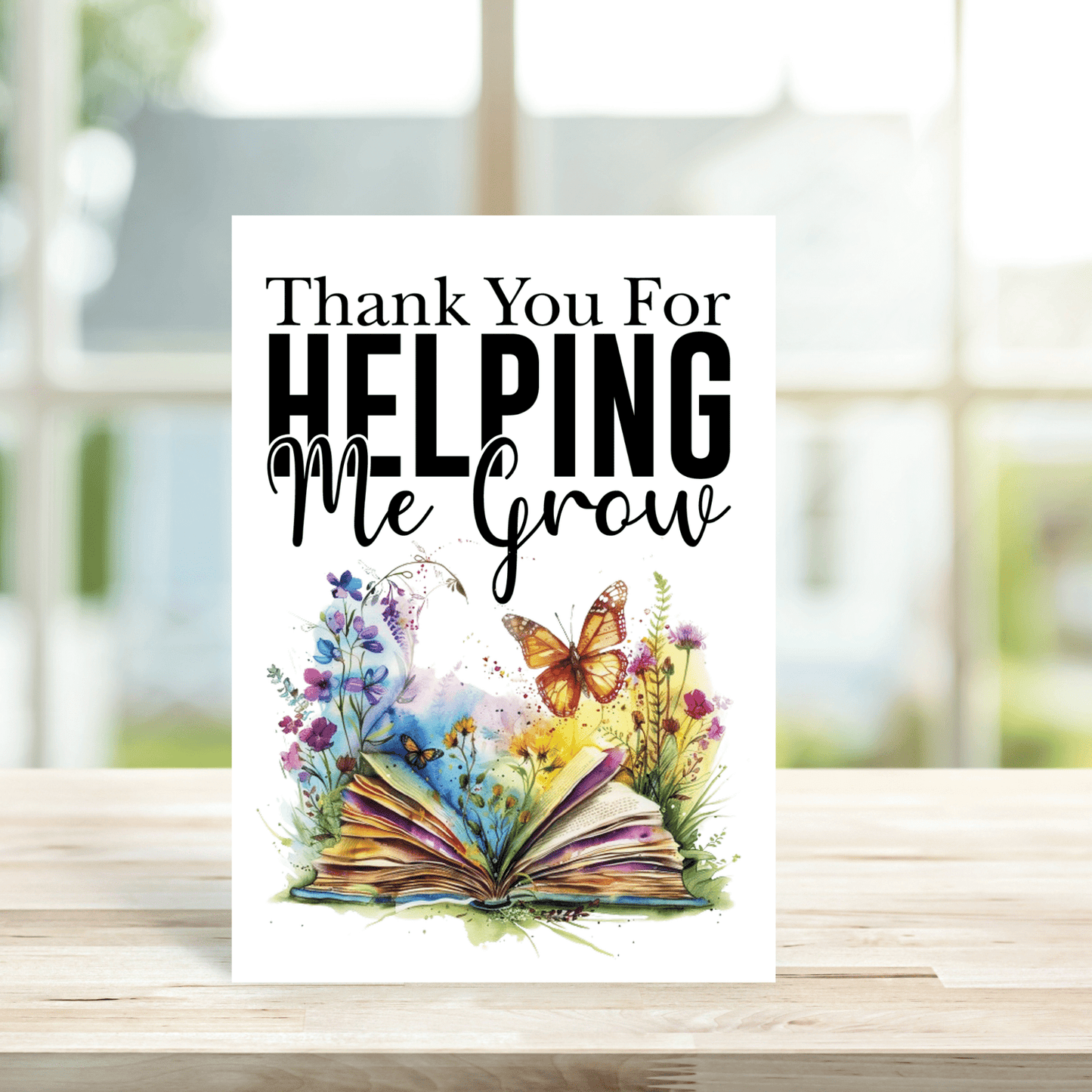 Thank You For Helping Me Grow Card - Peppy & Sage