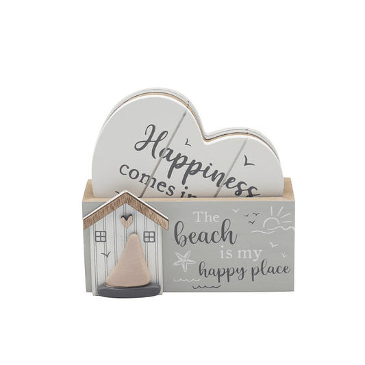 The Beach Is My Happy Place Heart Shaped Coasters Set of 4 - Peppy & Sage