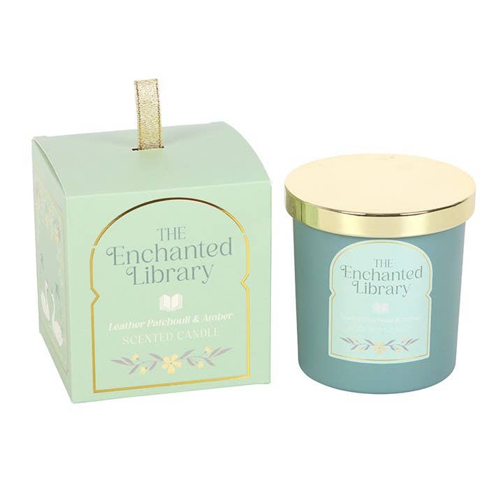 The Enchanted Library Leather, Patchouli & Amber Candle - Peppy & Sage