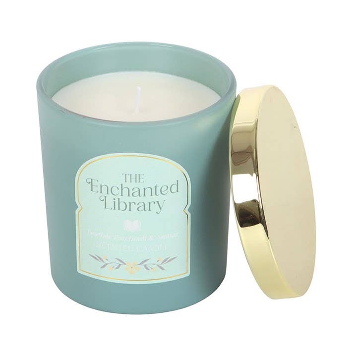 The Enchanted Library Leather, Patchouli & Amber Candle - Peppy & Sage