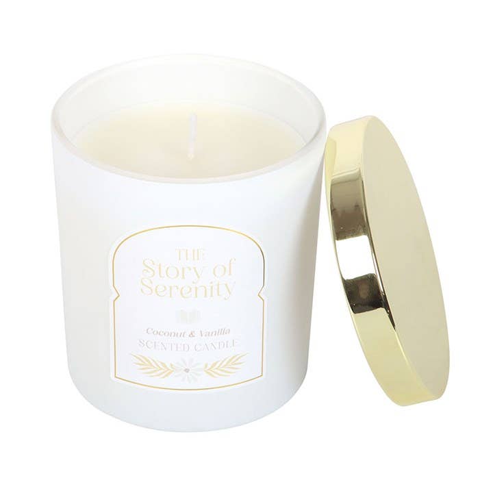 The Story of Serenity Coconut & Vanilla Candle - Peppy & Sage