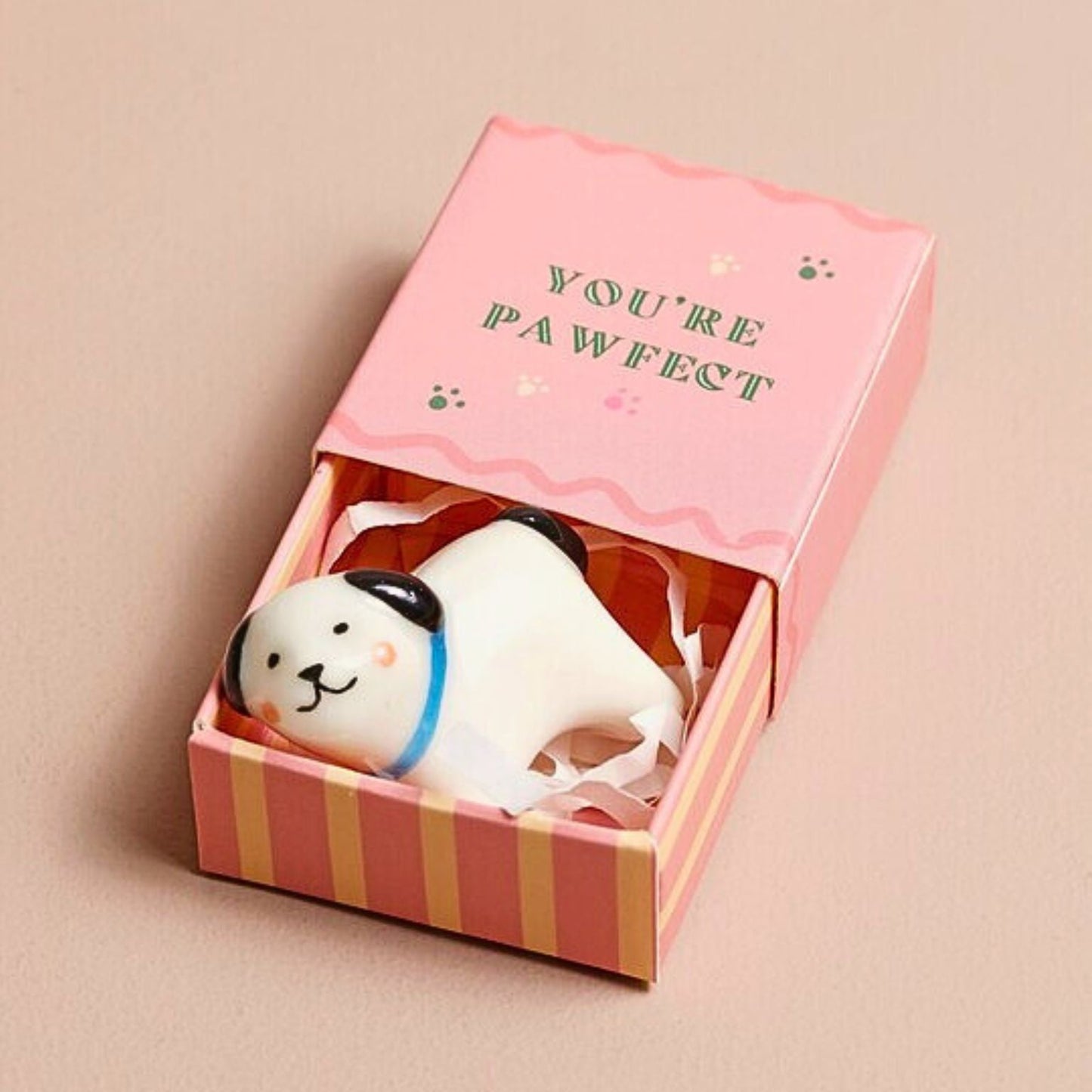 Tiny Ceramic Gift In A Box Dog Your'e Pawfect - Peppy & Sage