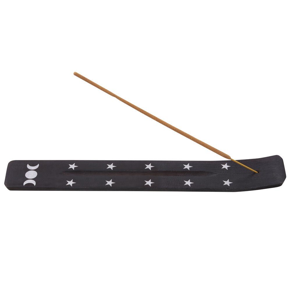 Triple Moon Wooden Incense Ash Catcher - Peppy & Sage