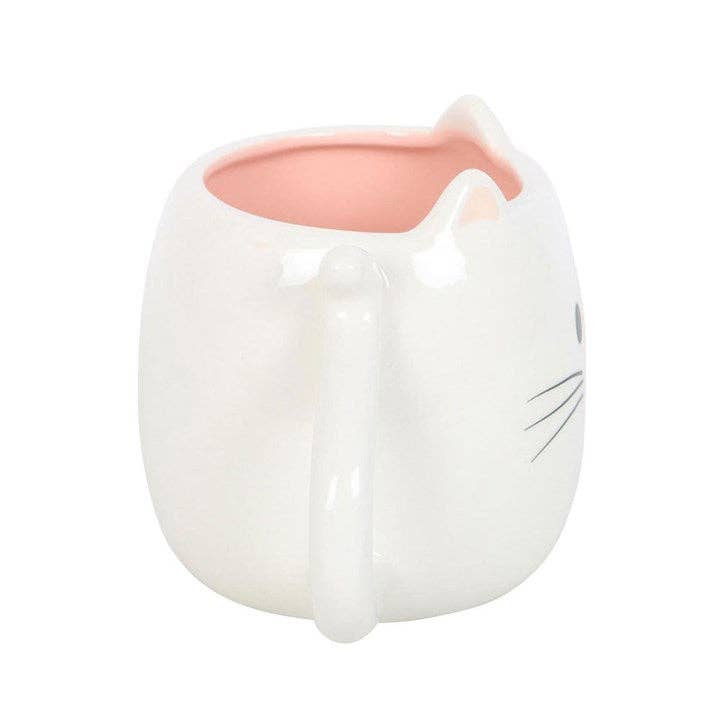 White Cat Shaped Mug - Peppy & Sage