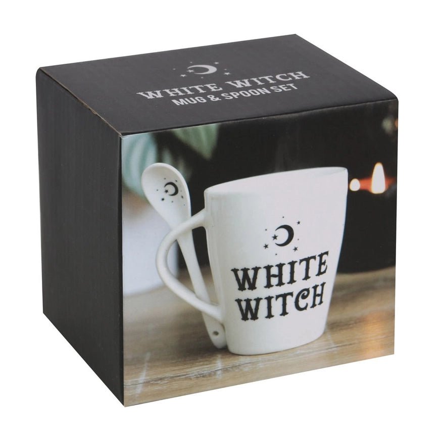 White Witch Mug and Spoon Set - Peppy & Sage