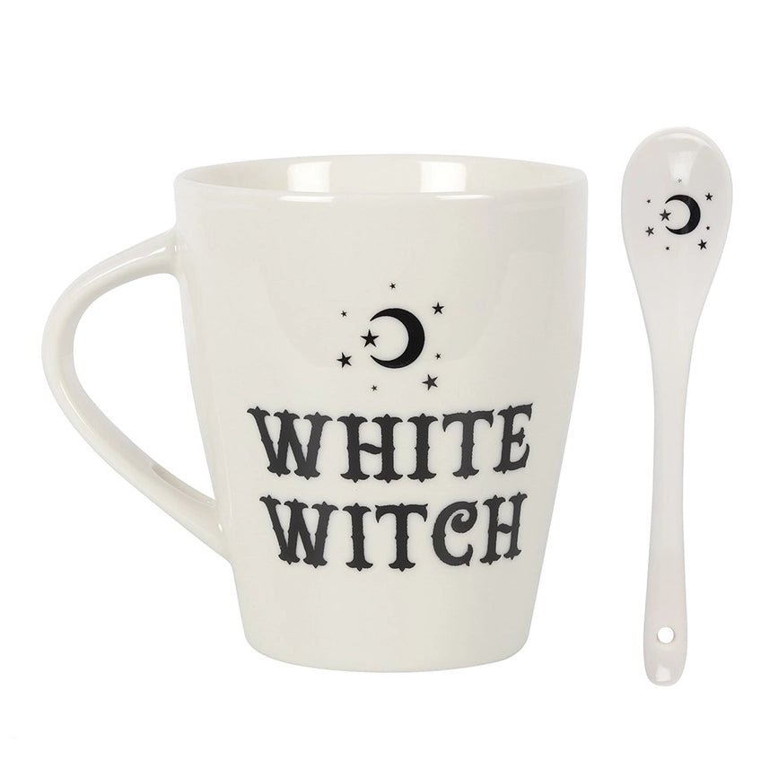 White Witch Mug and Spoon Set - Peppy & Sage