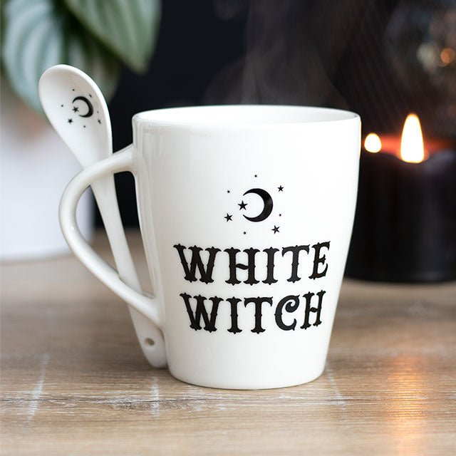 White Witch Mug and Spoon Set - Peppy & Sage