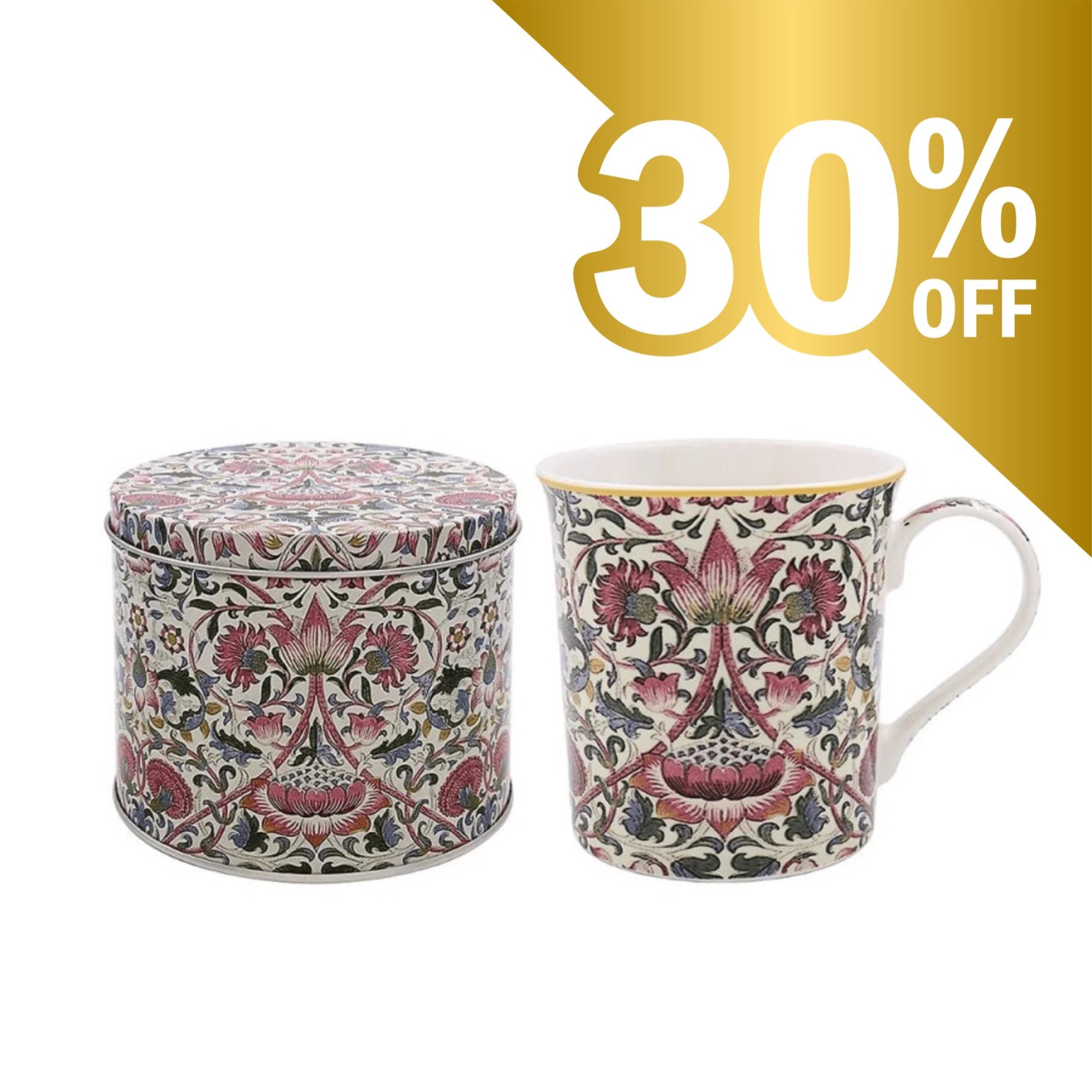 William Morris Lodden Mug In Tin - Peppy & Sage