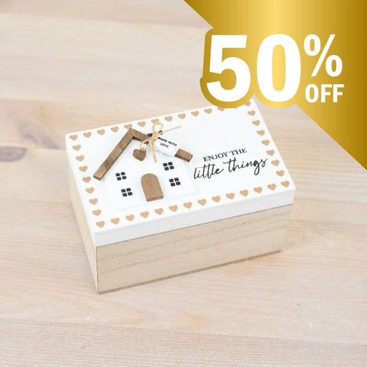 Wooden House Storage Box 12cm - Peppy & Sage