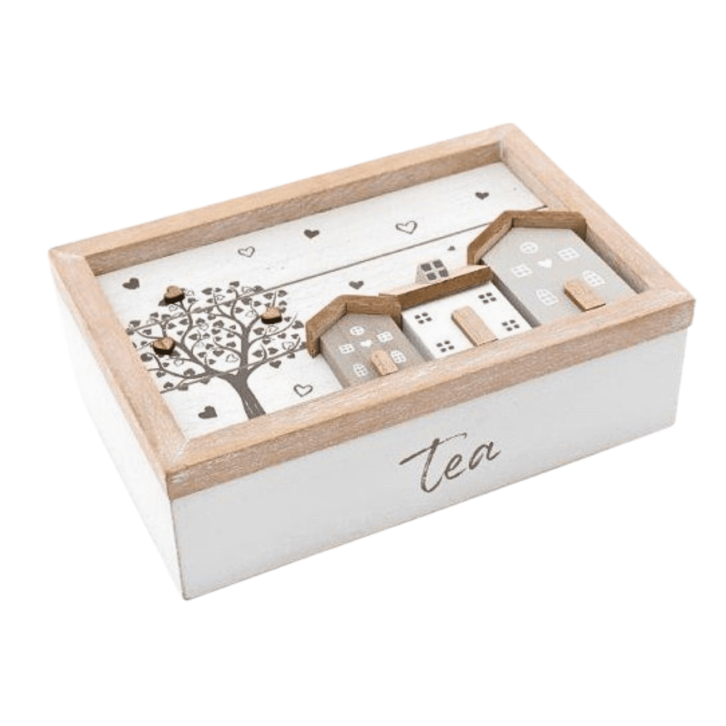 Wooden House & Tree Tea Box - Peppy & Sage