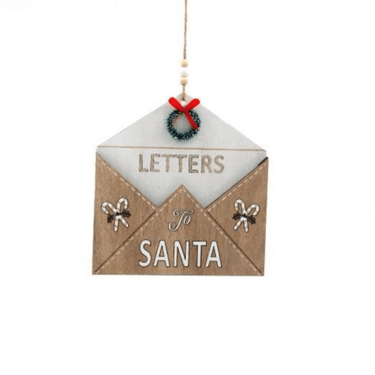 Wooden Letters To Santa Hanging Decoration - Peppy & Sage