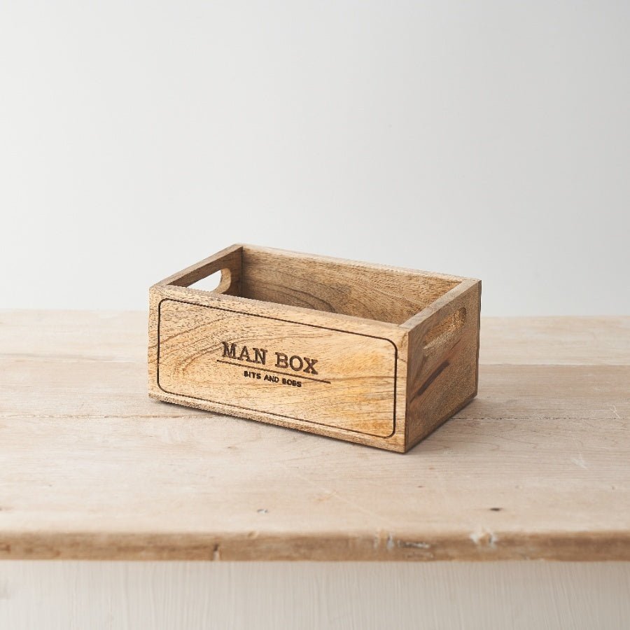Wooden Storage Man Box 20cm - Peppy & Sage