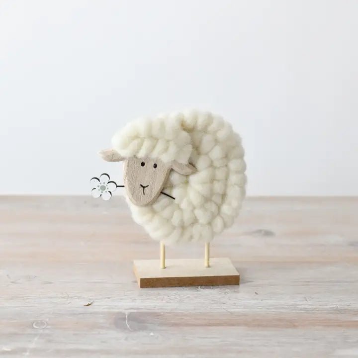 Wooly Sheep With a Flower - Peppy & Sage