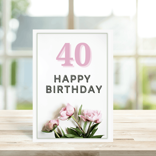 Age Birthday Cards 40, 50, 60, 70, 80, 90, 100 - Peppy & Sage
