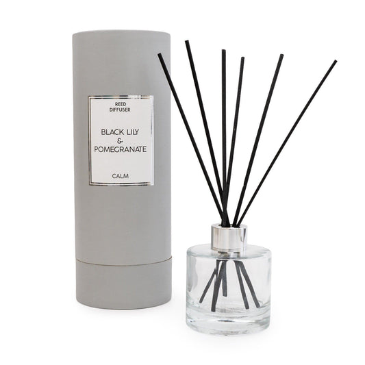 Black Lily & Pomegranate Large Reed Diffuser - Peppy & Sage