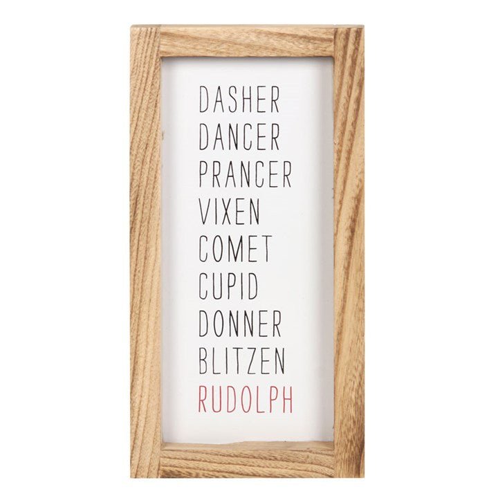 Christmas Reindeer Wooden Sign - Peppy & Sage