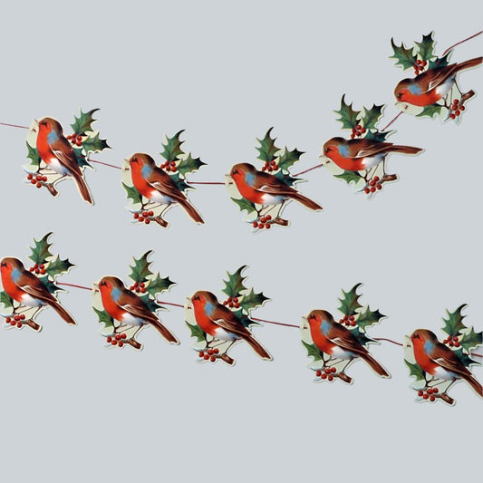 Christmas Robin Garland - Peppy & Sage