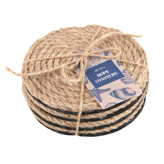 Coastal Charm Rope Coasters Set of 4 - Peppy & Sage