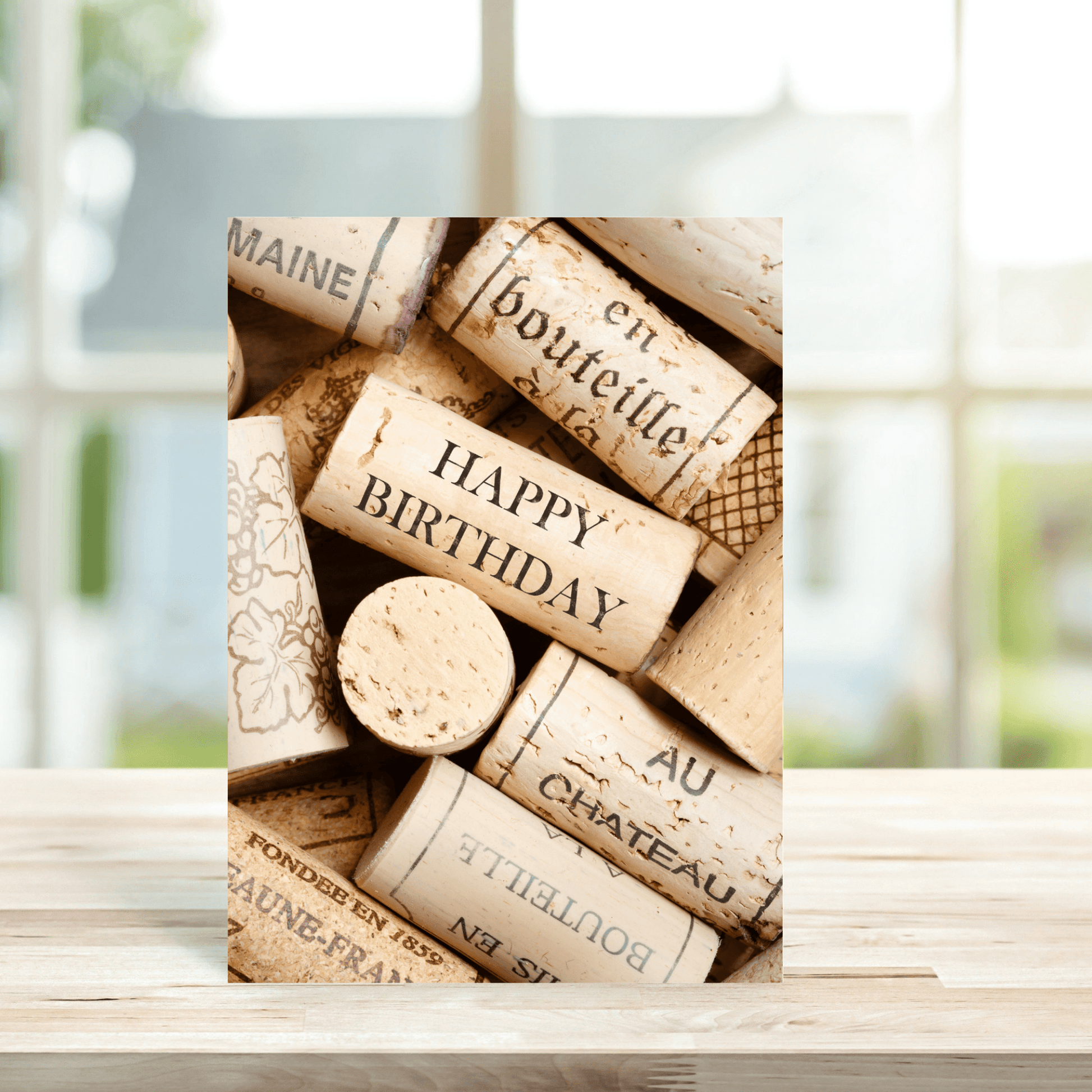 Corks Happy Birthday Card - Peppy & Sage