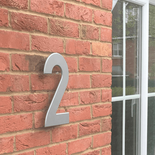 Extra Large House Numbers - Silver - 29.5cm - Peppy & Sage