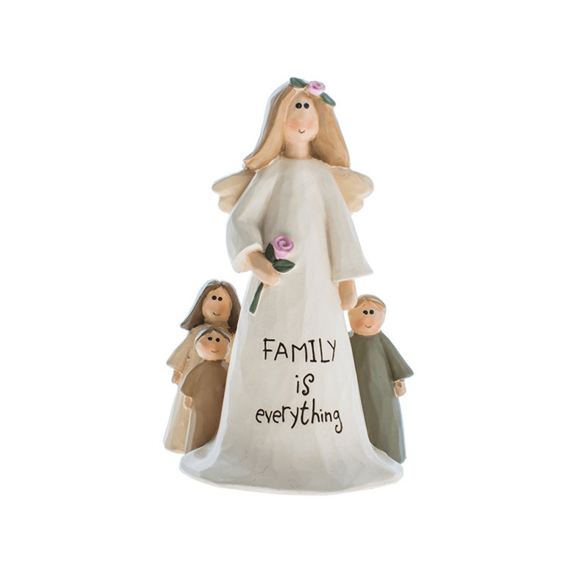 "Family is Everything" Resin Angel Decoration - Peppy & Sage