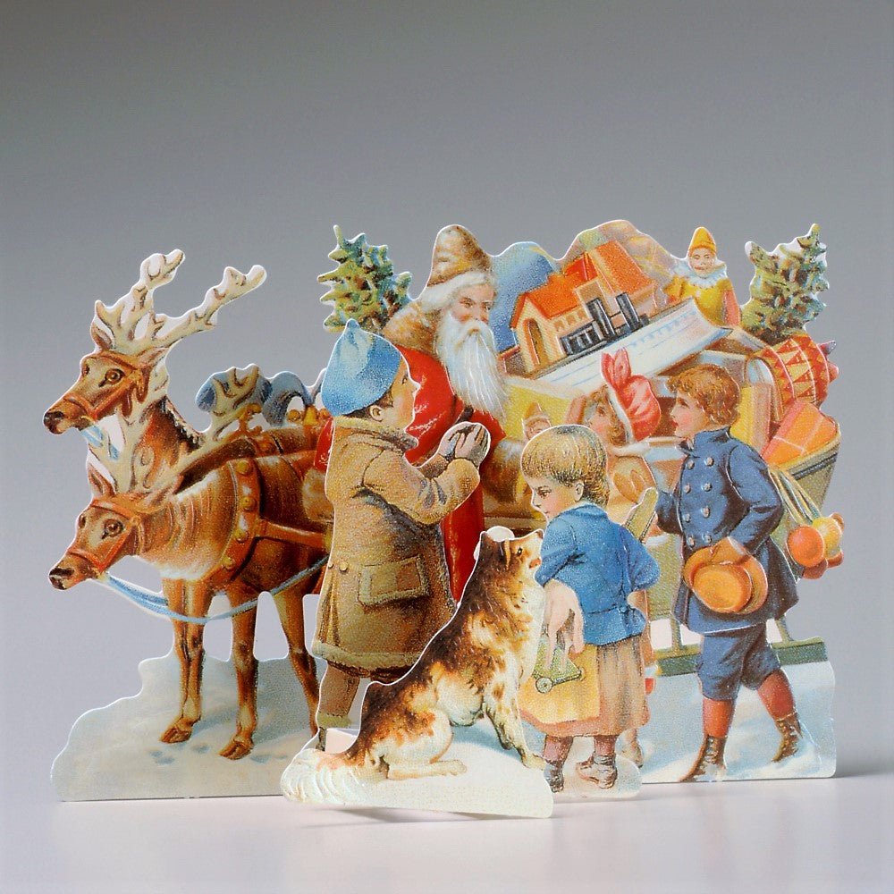 Father Christmas & Children 3d Card - Peppy & Sage