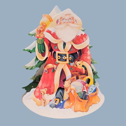 Father Christmas Rocker Card - Peppy & Sage