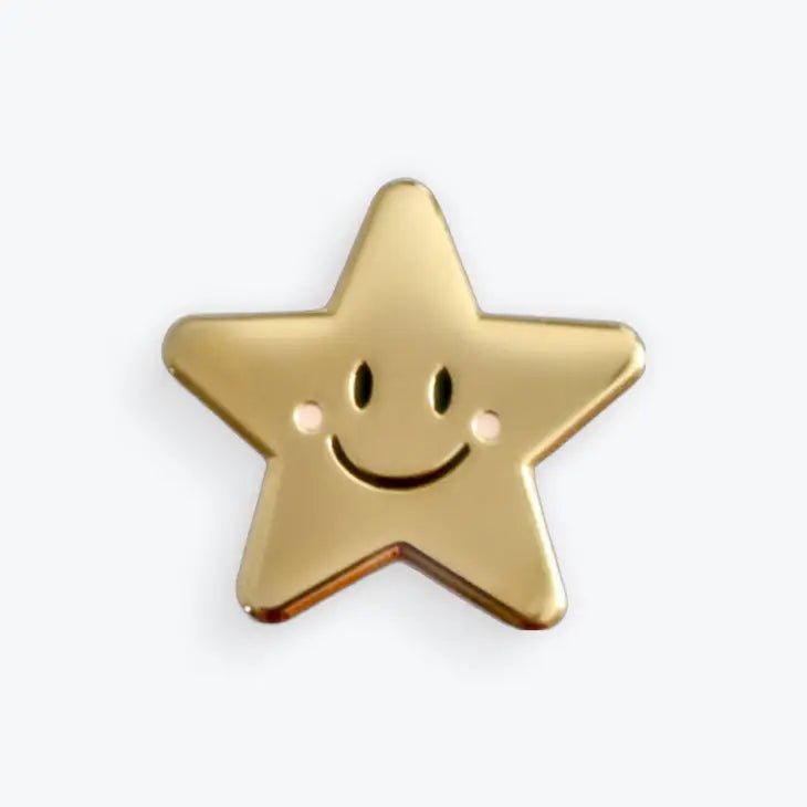 Gold Star Pin Badge - Peppy & Sage