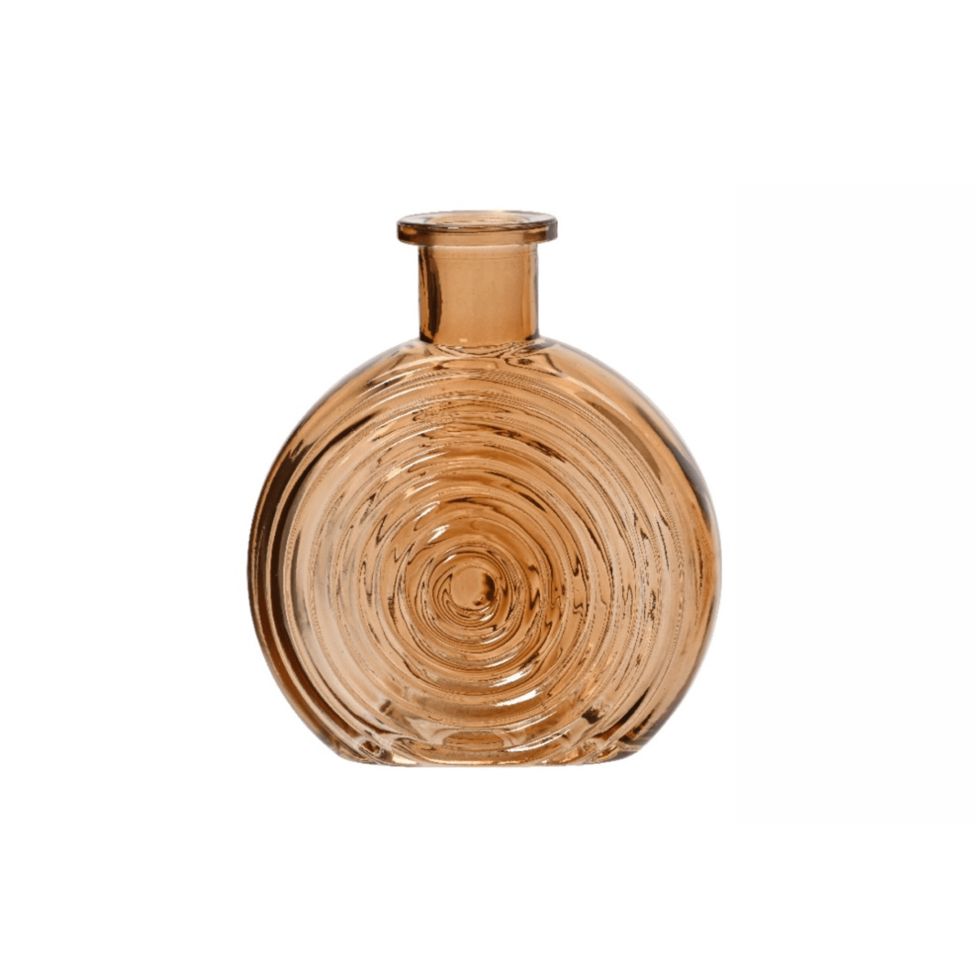 Honey Coloured Glass Vase Dark - Peppy & Sage