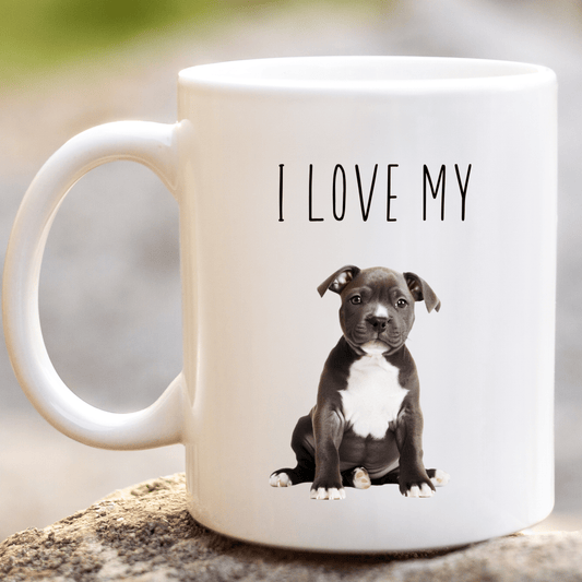 I Love My Staffordshire Bull Terrier Mug - Peppy & Sage