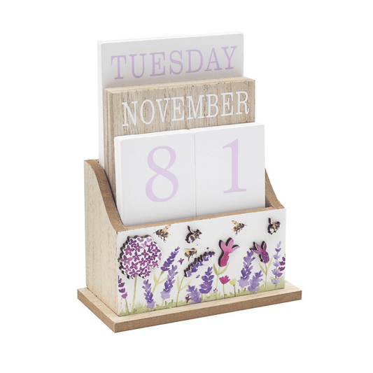 Lavender & Bee Wooden House Calendar - Peppy & Sage