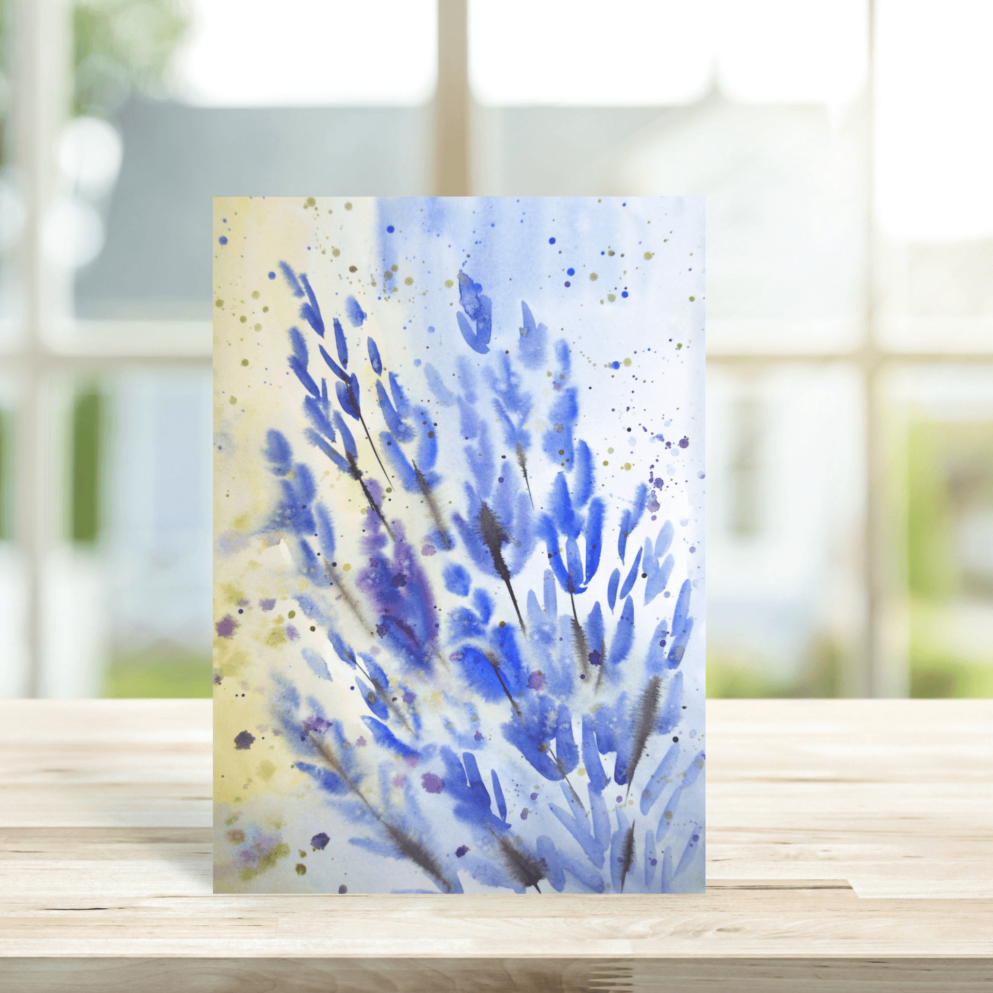Lavender Watercolour Card - Peppy & Sage