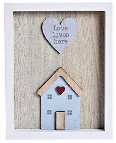 Love Lives Here 3D Style Sign - Peppy & Sage