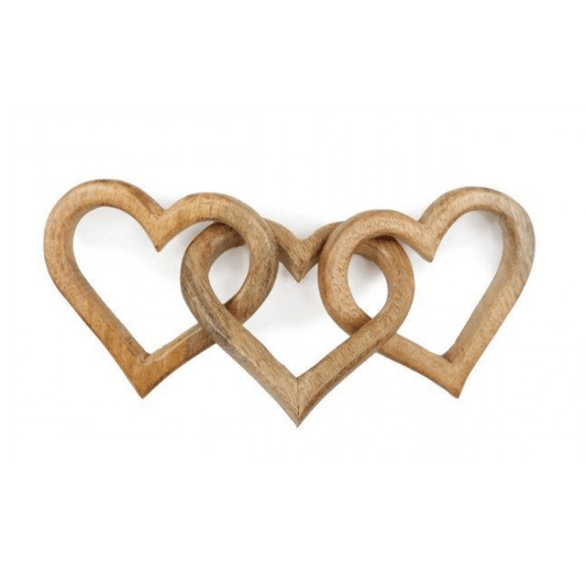 Medium Wooden Linked Hearts Chain 30cm - Peppy & Sage