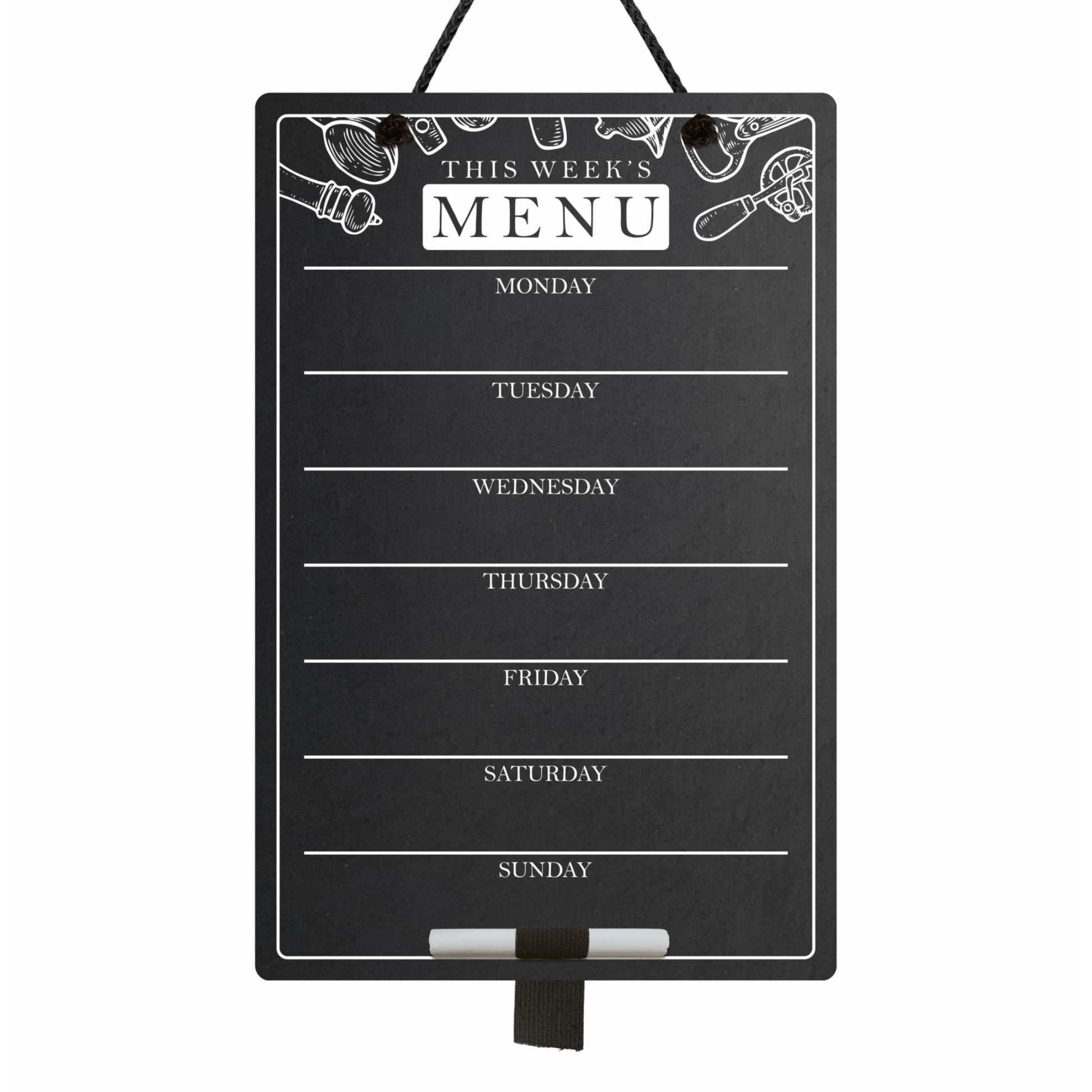 Menu Planner Chalkboard - Peppy & Sage