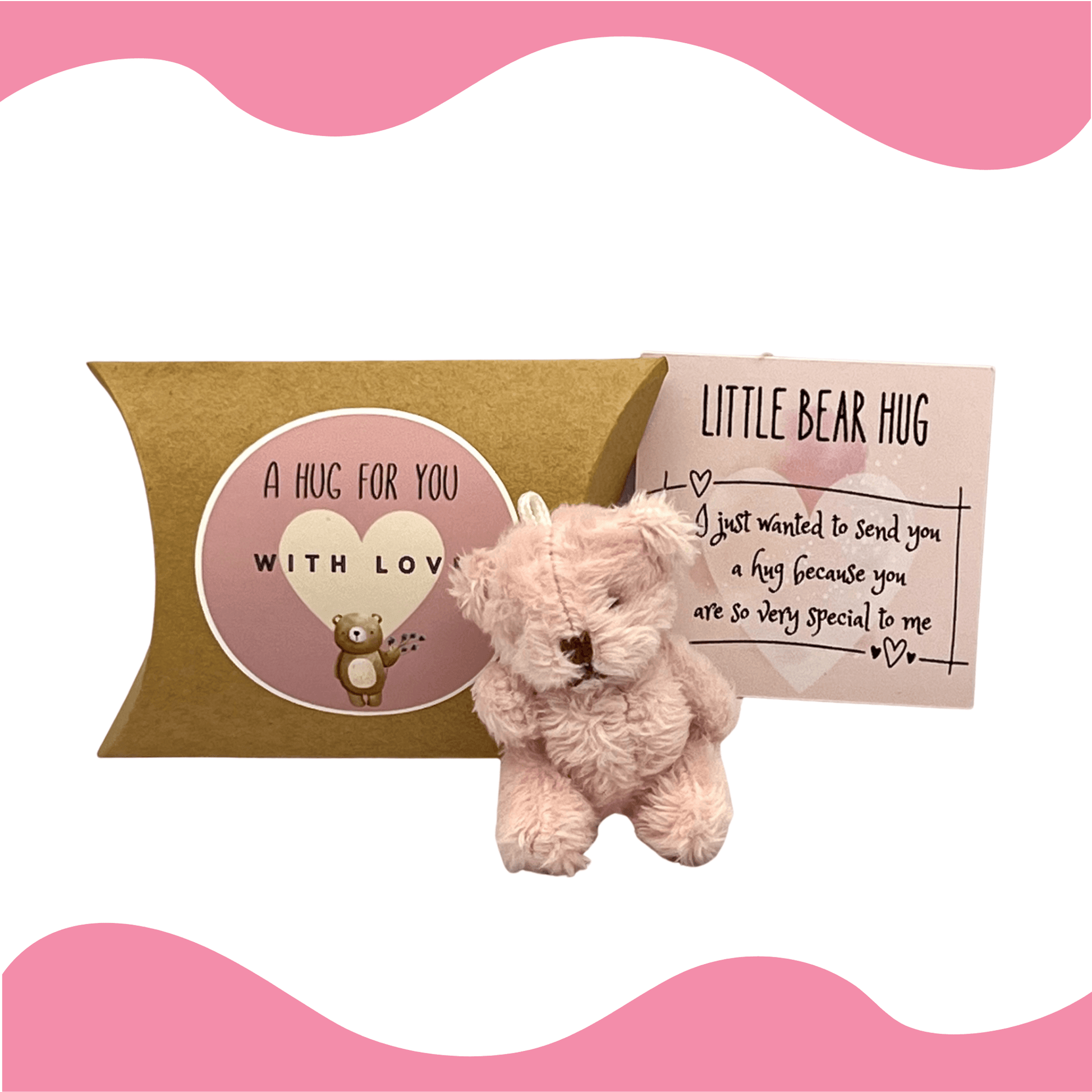 Mini Teddy Bear Hug Gift ~ Various Colours Available - Peppy & Sage